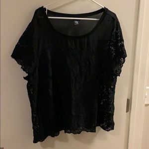 Torrid Size 3 Black Lace Tee